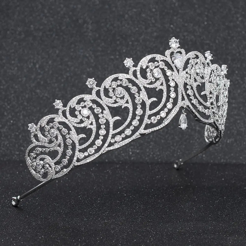 Luxury  Zirconia Crown Accessories Princess  Crystal Queens