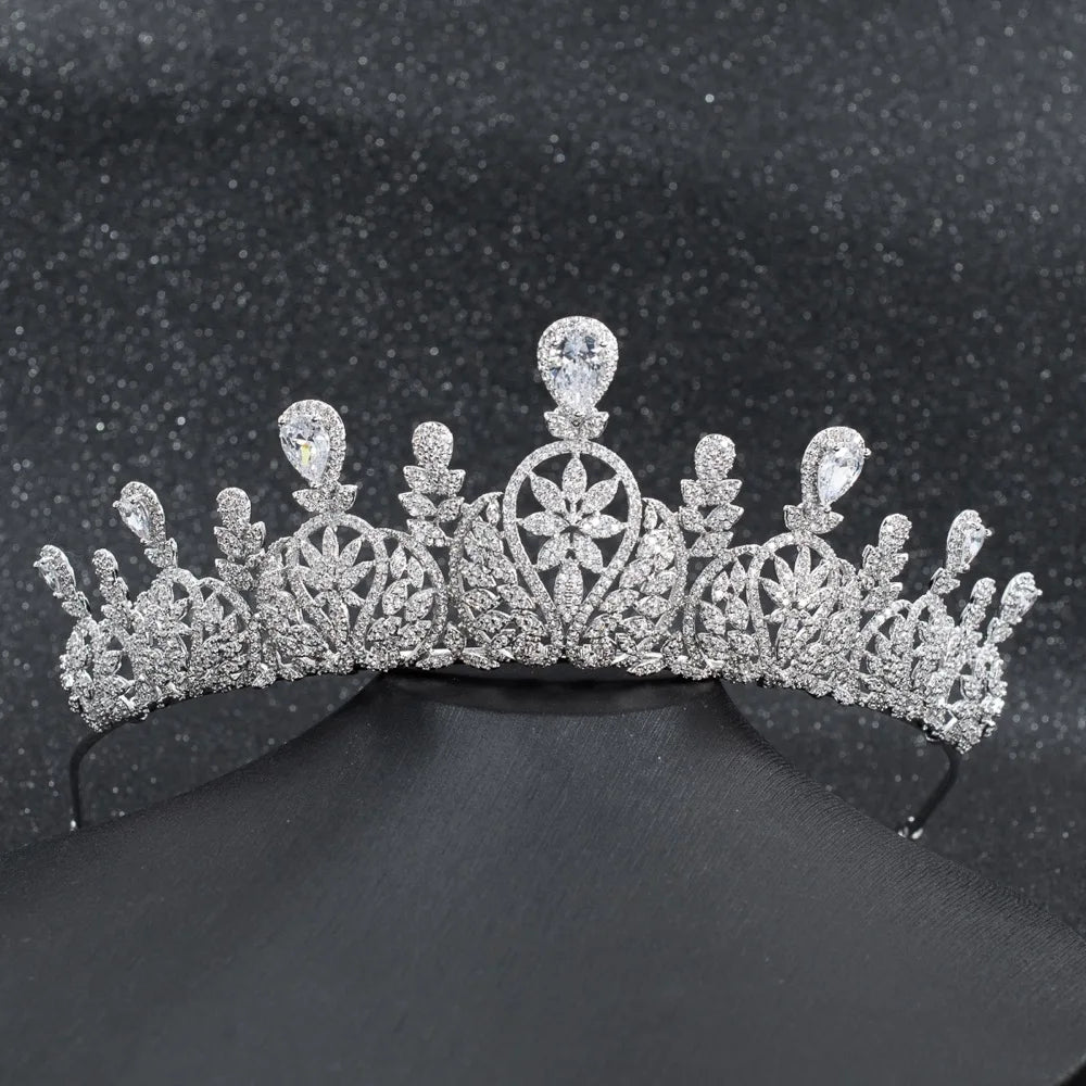 Luxury  Zirconia Crown Accessories Princess  Crystal Queens