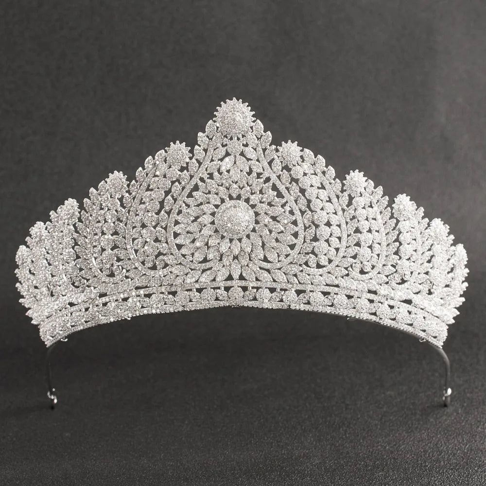 Luxury  Zirconia Crown Accessories Princess  Crystal Queens