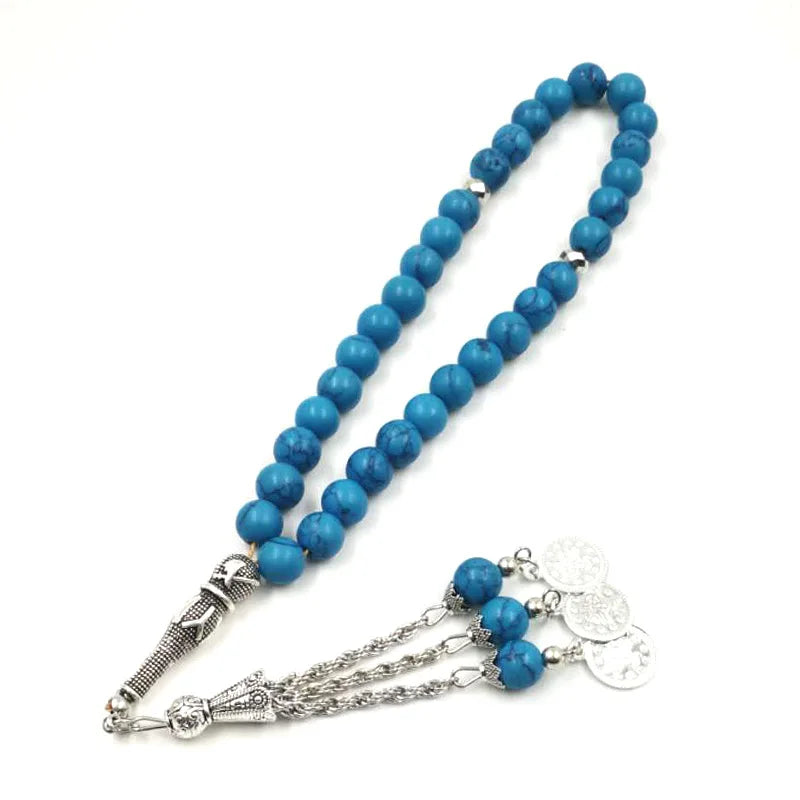 Misbaha Fayrouz stone tasbeeh Turquois Sabh Many Types of Tasbih Hot selling subha