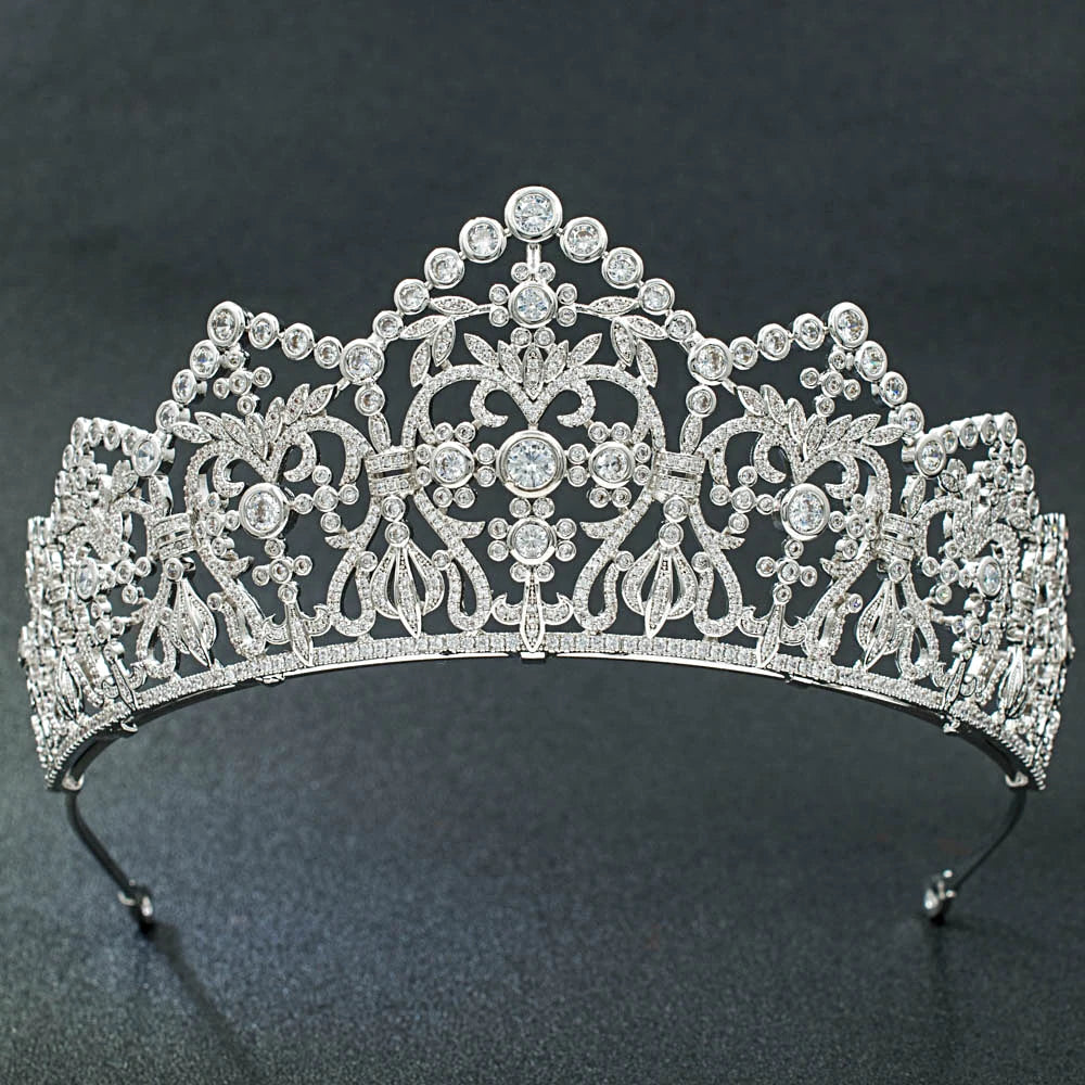 Luxury Zirconia Classic Wedding Crown  Hair Jewelry Accessories