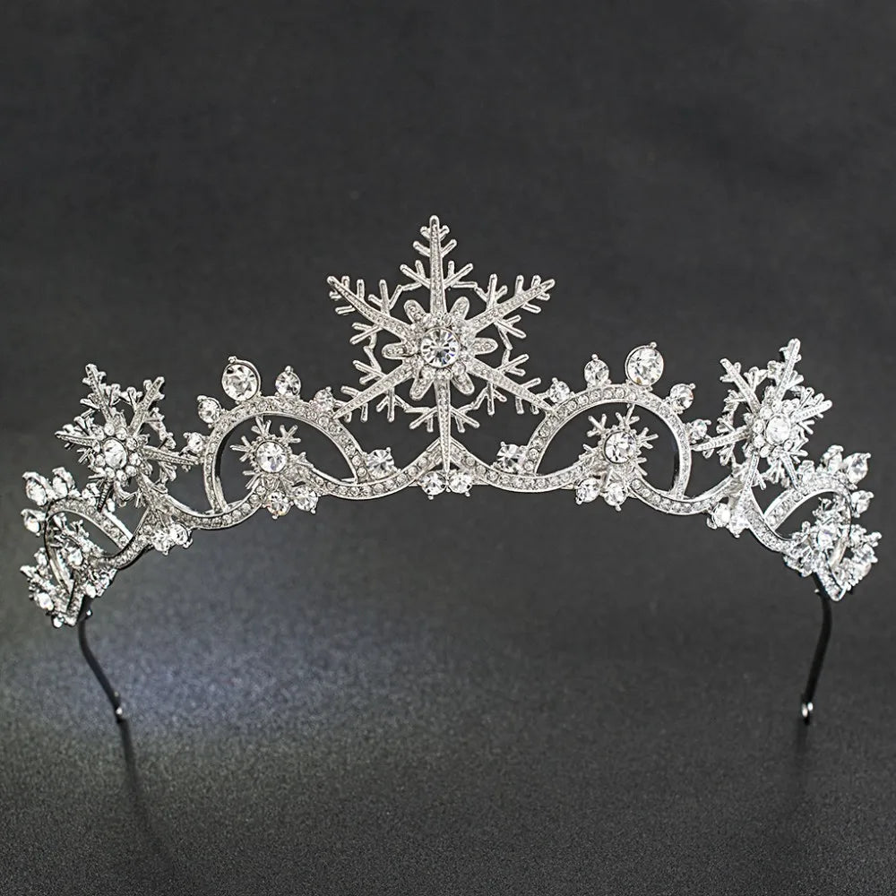 Crystals Women Princess Crown Bridal  Hair Jewelry Accessories