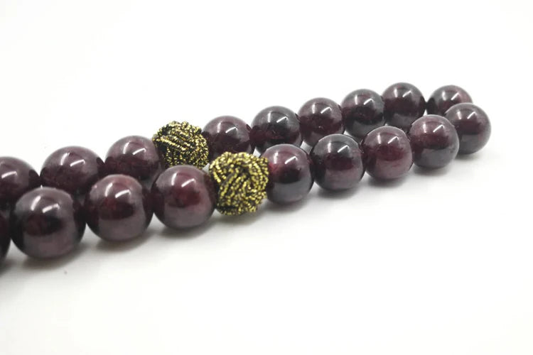 Natural garnet Tasbih with red agates stone bracelets accessories Tarbons tassel Islam misbaha New gift for everyone