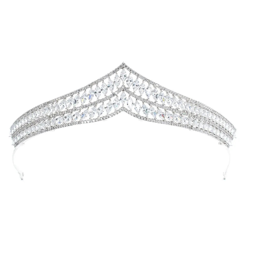 Luxury  Zirconia Crown Accessories Princess  Crystal Queens