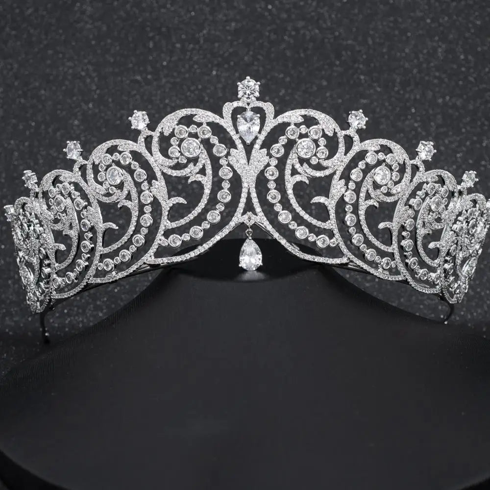 Luxury  Zirconia Crown Accessories Princess  Crystal Queens