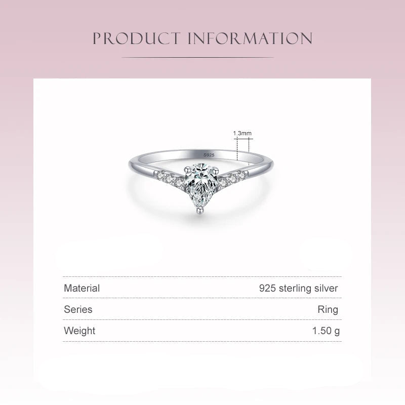Ring Water Drop Luxury Zirconia