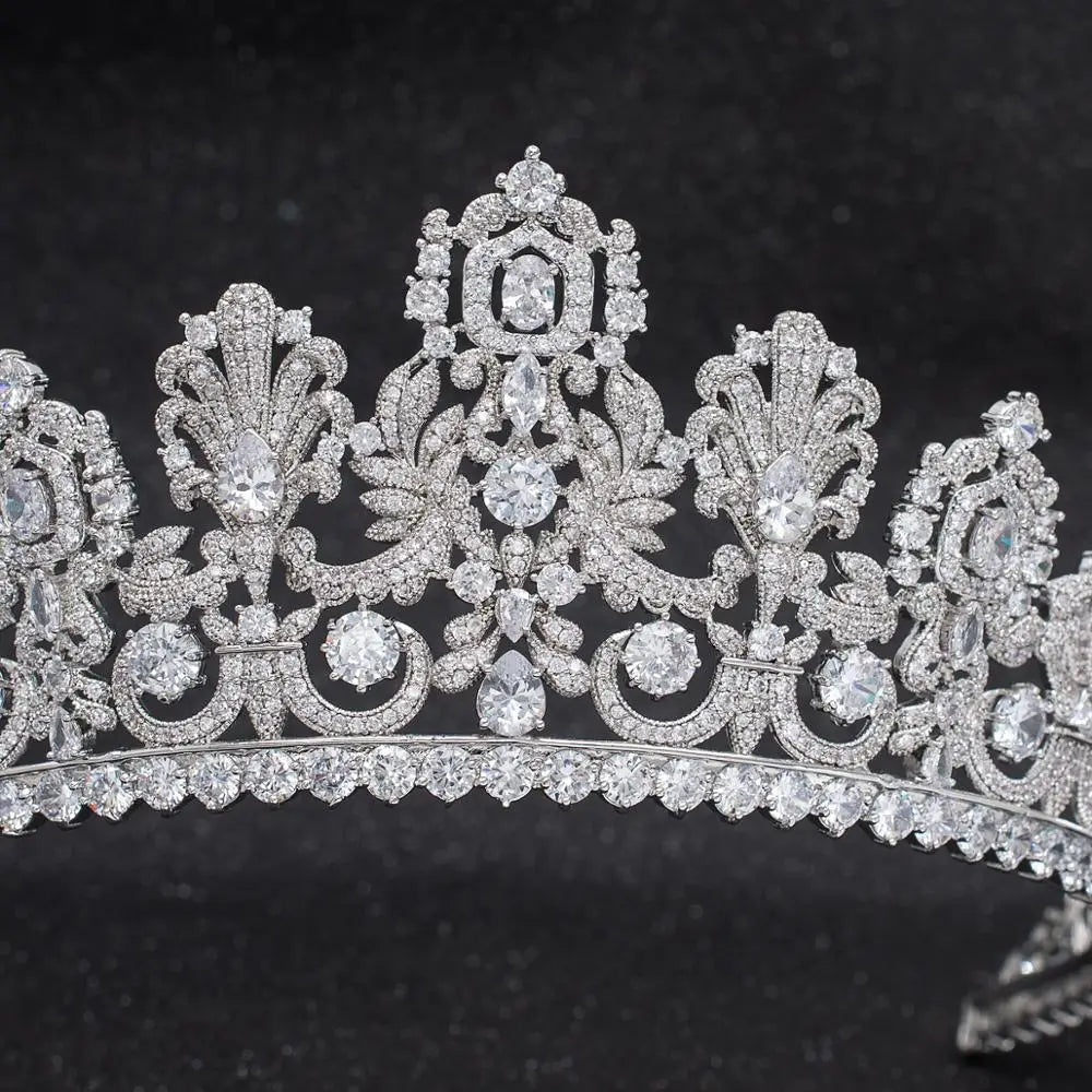 Luxury  Zirconia Crown Accessories Princess  Crystal Queens