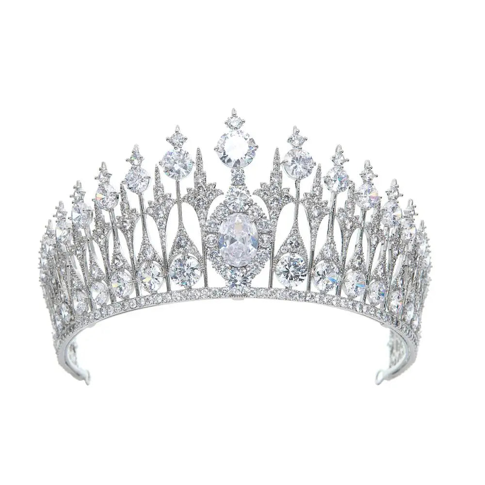 Luxury  Zirconia Crown Accessories Princess  Crystal Queens