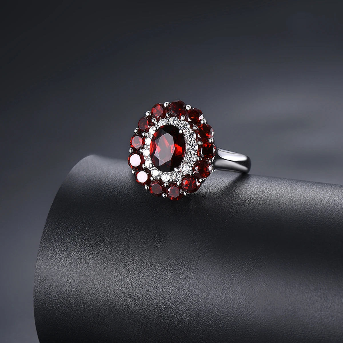 Natural Mozambique Garnet  Red Gemstone Solid 925 Sterling Silver