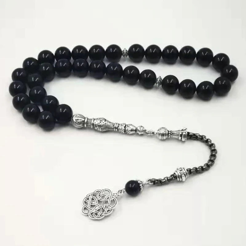 33 Tasbih Man's Black agates Everything is new bracelets Gift Eid misbaha accessories prayer beads 33 66 99beads Jewelry