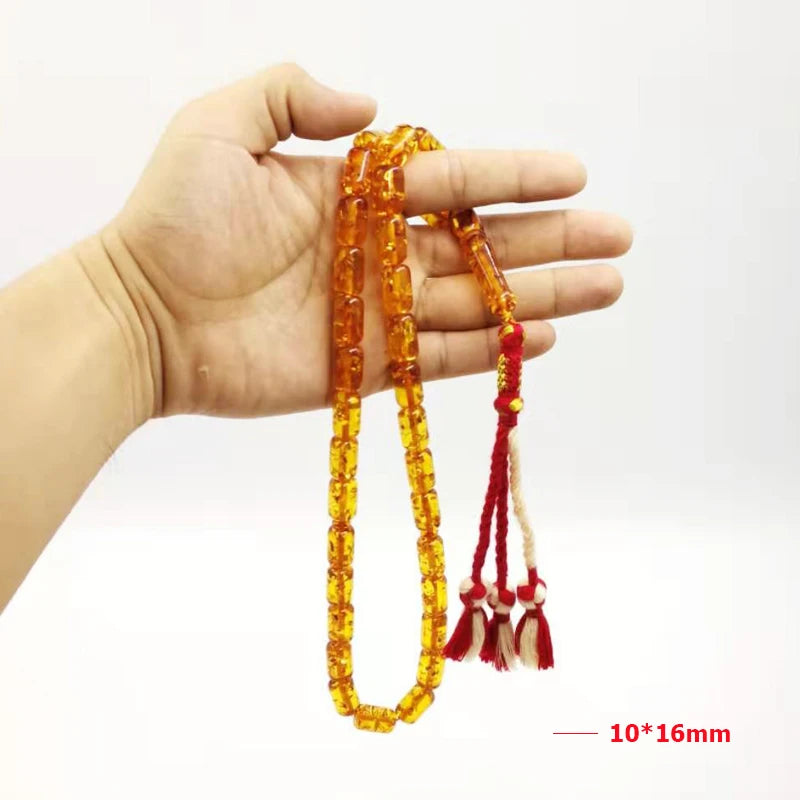 Tasbih  turkish prayer beads Resin beads Muslim Misbaha rosary Handmade Cotton tassel Islamic  Arabic Fashion bracelet