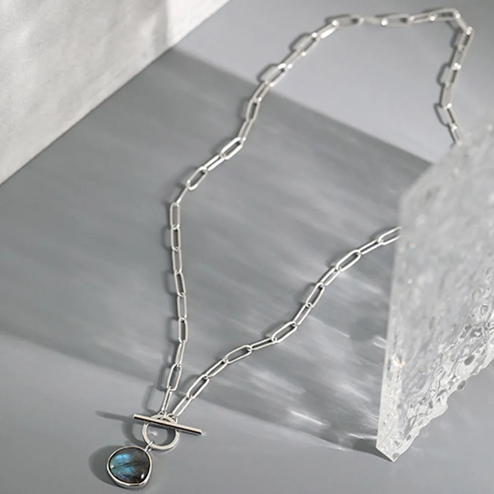 925 Sterling Silver Labradorite Necklace Horoscope