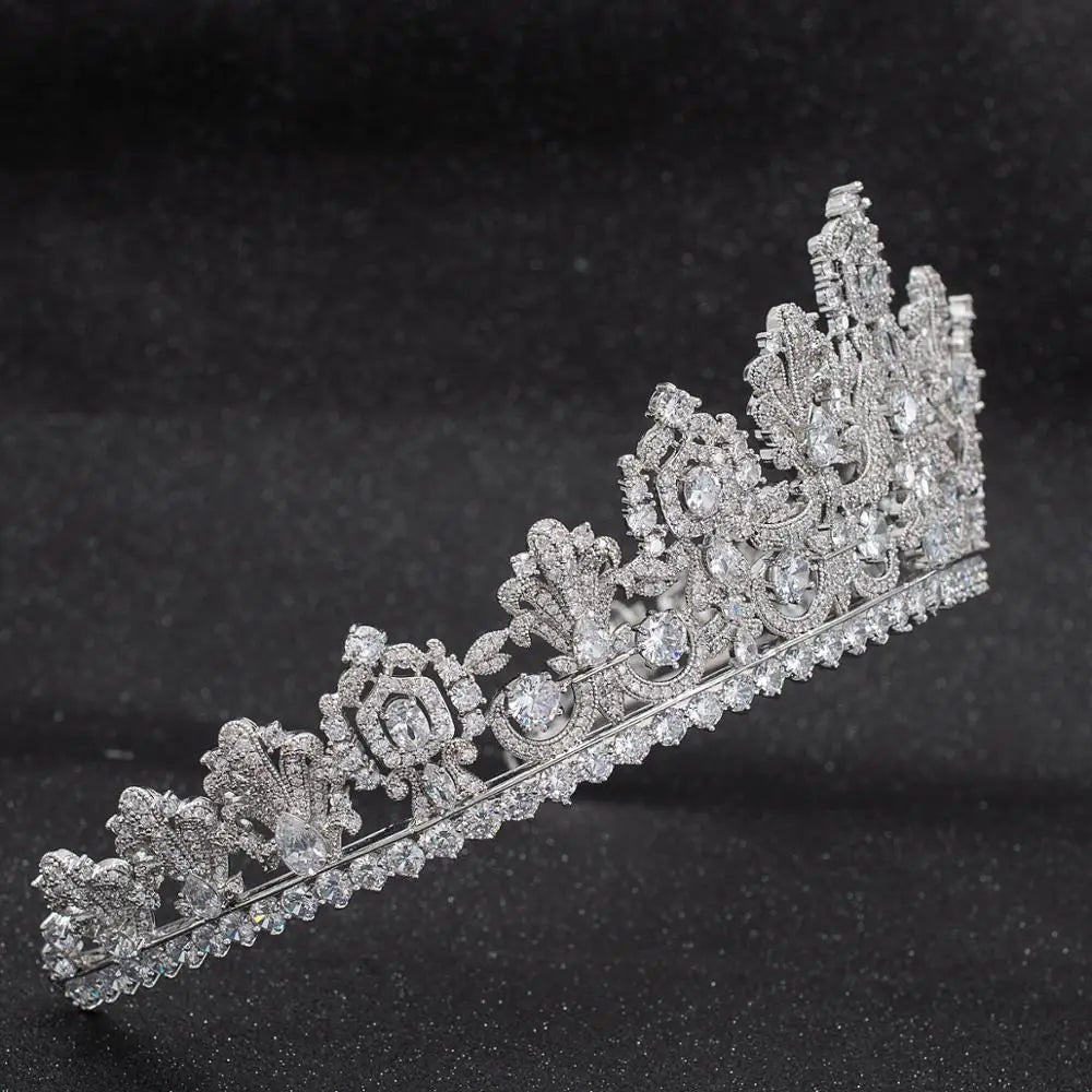 Luxury  Zirconia Crown Accessories Princess  Crystal Queens