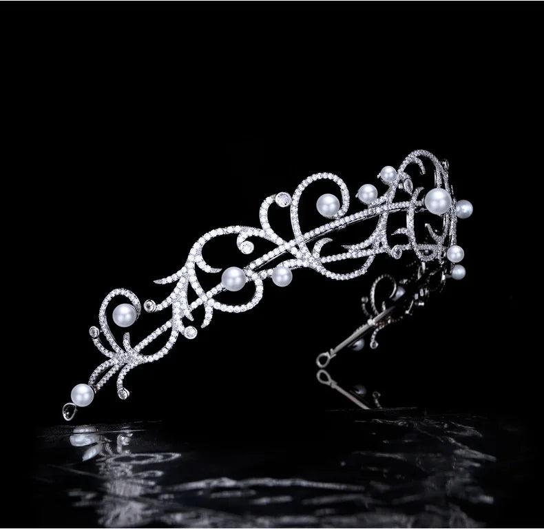 Luxury  Zirconia Crown Accessories Princess  Crystal Queens