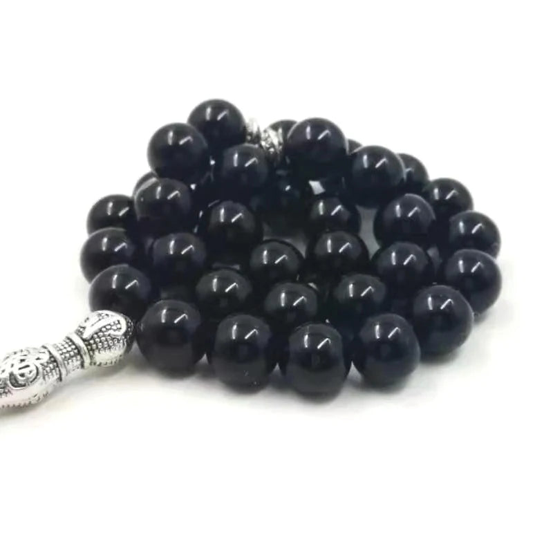 33 Tasbih Man's Black agates Everything is new bracelets Gift Eid misbaha accessories prayer beads 33 66 99beads Jewelry