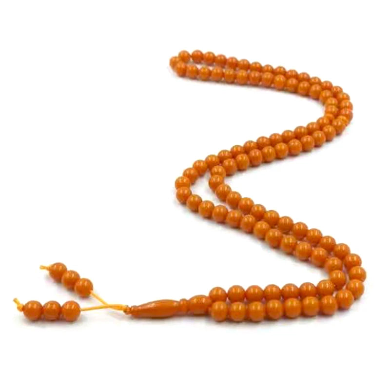 Tasbih orange resin   bracelet EID gift Muslim rosary bead islamic arabic Jewelry Accessory  fashion Misbaha product