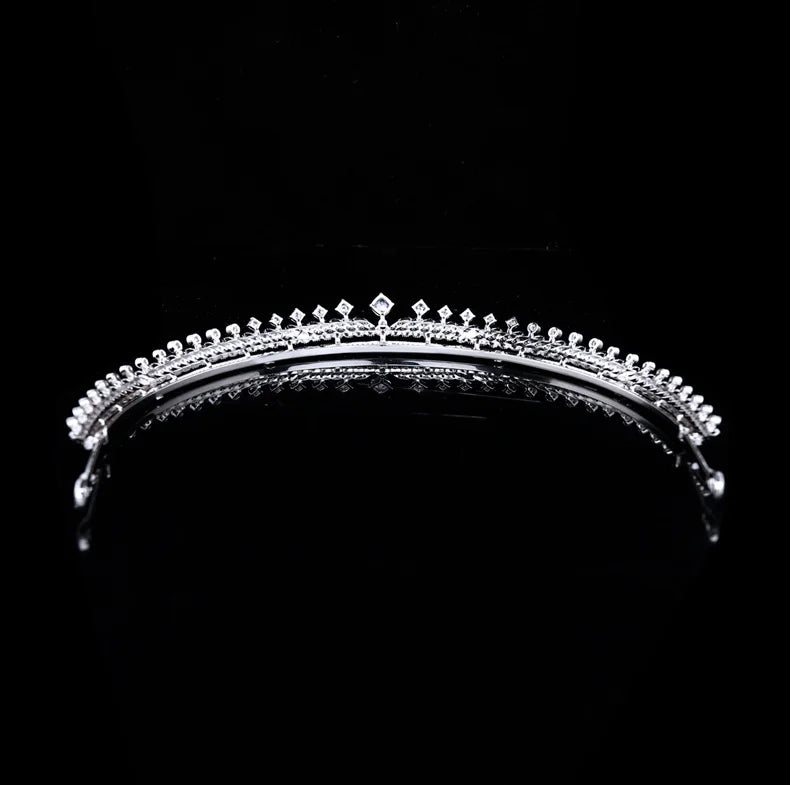 New Simple Wedding  Full Zircon Crown wedding Bride Tiara Crystal  Wedding Hair Accessories Jewelry Crowns For Women HT21014