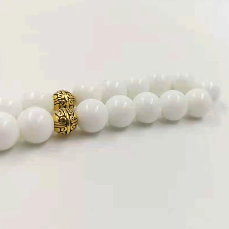 Tasbih 2021 islamic fashion product  White ceramic Muslim Misbaha Rosary bead Bracelet arabic Eid gift jewelry Accessories