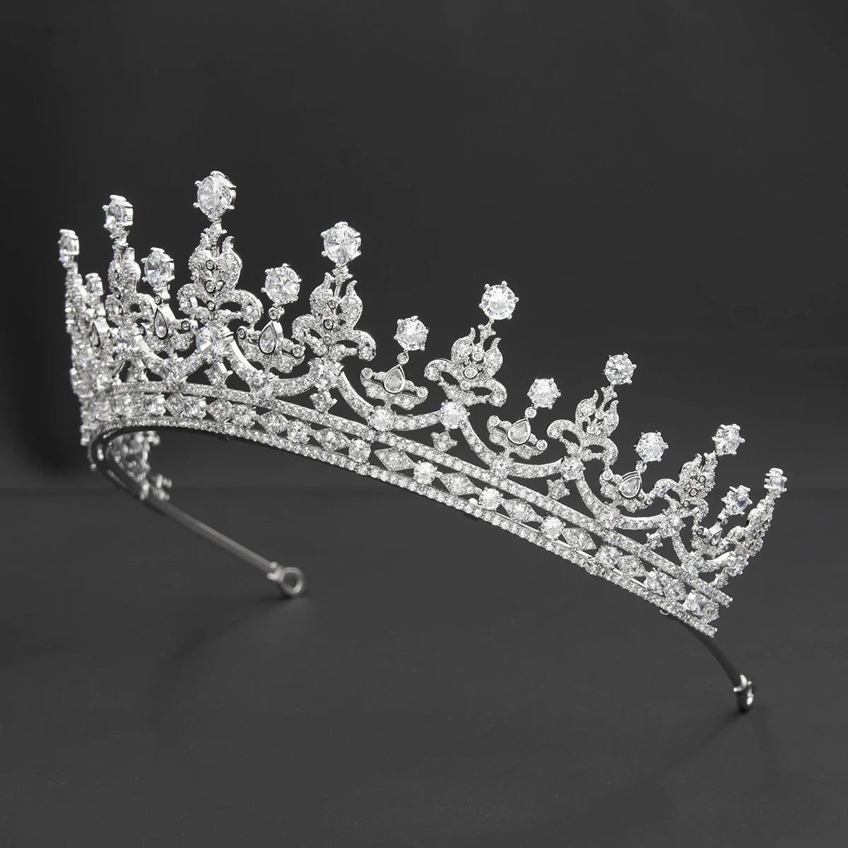 Classic Zirconia Royal Crystal Princess Crown