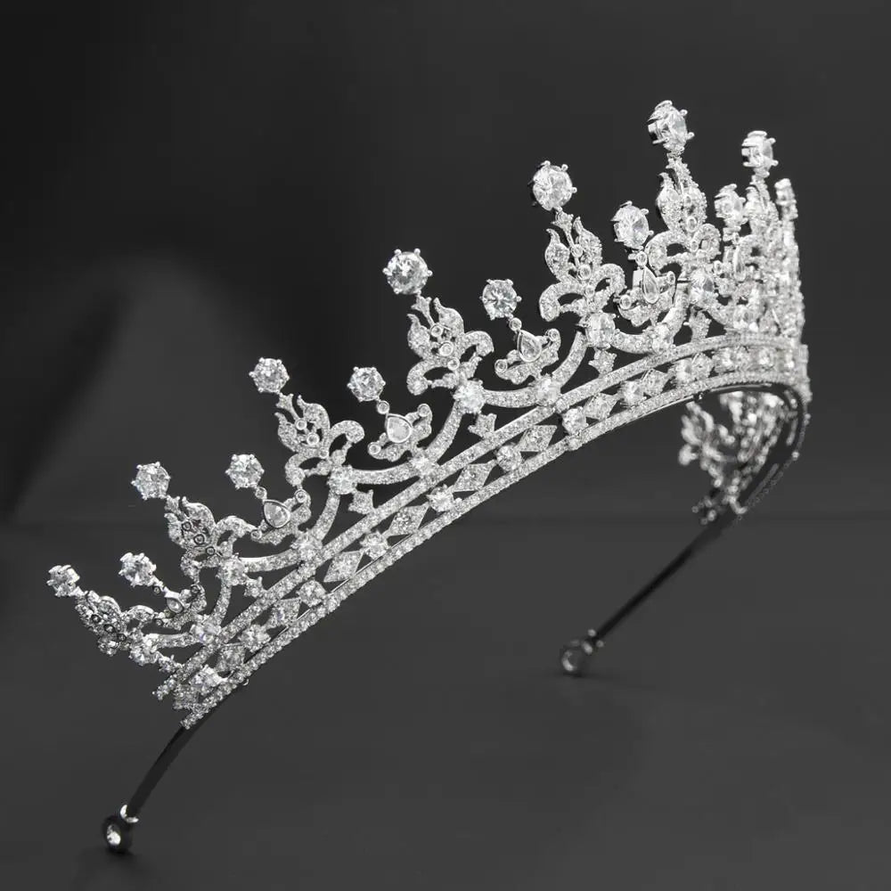 Classic Zirconia Royal Crystal Princess Crown