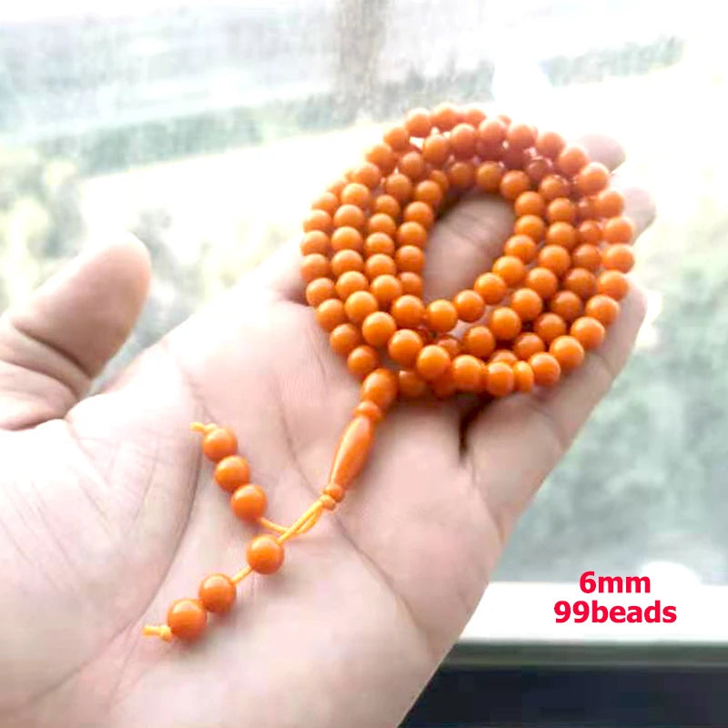 Tasbih orange resin   bracelet EID gift Muslim rosary bead islamic arabic Jewelry Accessory  fashion Misbaha product