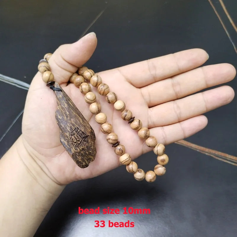 Oud Tasbih Natural Vietnamese sandal wood bracelet Oud pendant misbaha arabic fashion gift