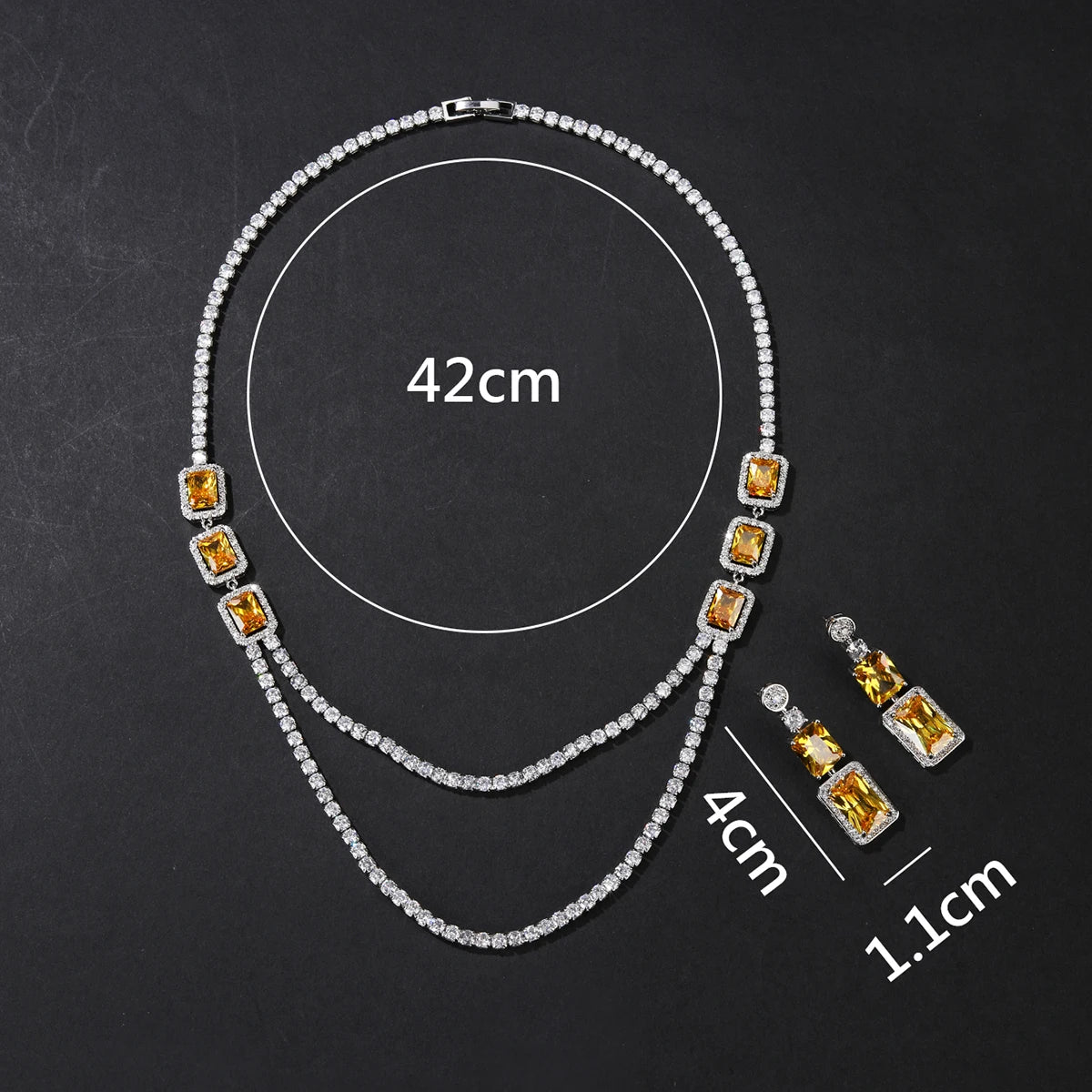 Luxury Pieces High Quality Zirconia Fashion Zirconia  Set Jewelry Zirconia