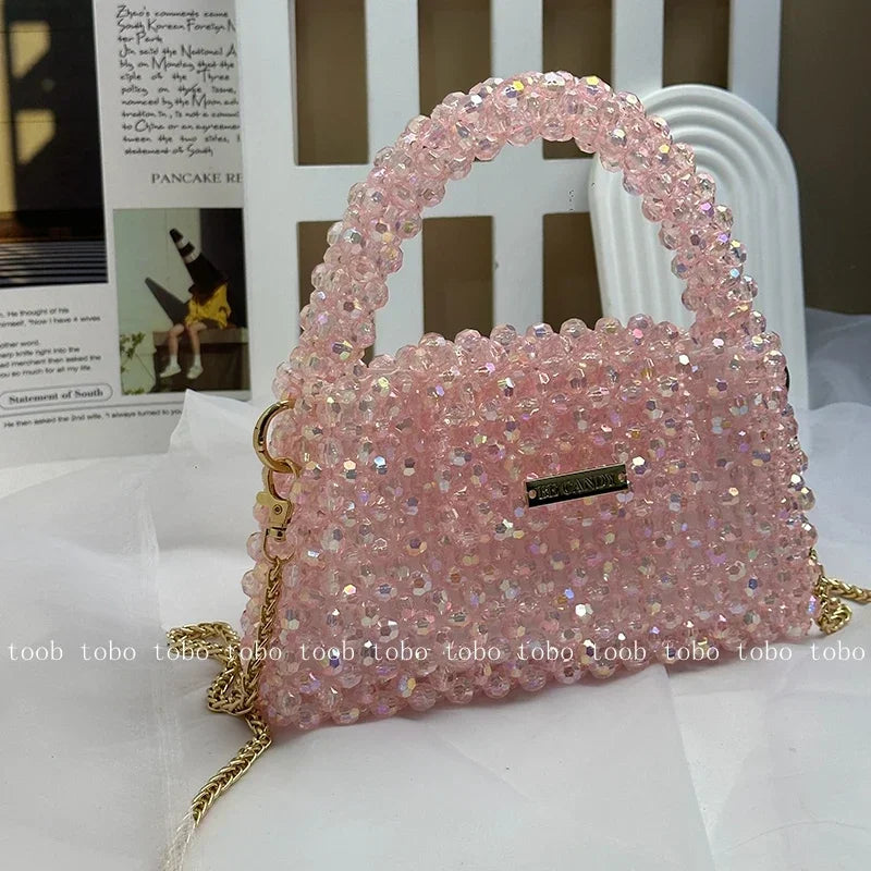 Summer Shining Bling Pink Clutch Bag