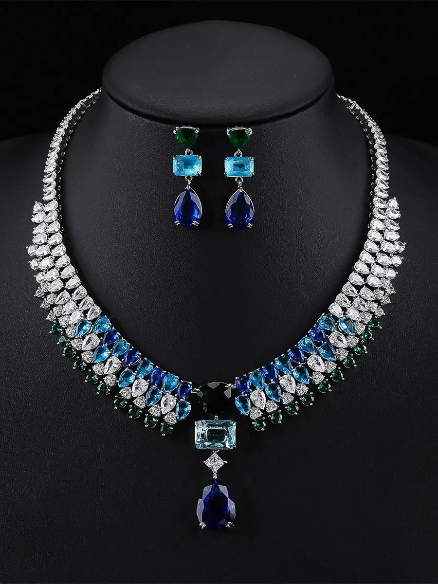 Luxury Pieces High Quality Zirconia Fashion Zirconia  Set Jewelry Zirconia