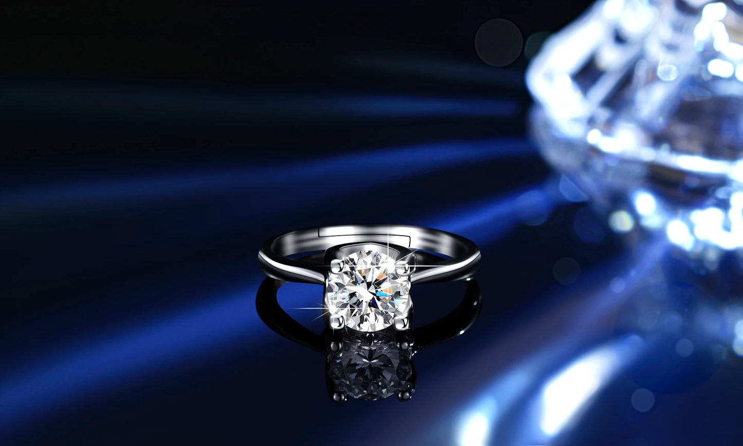 diamond   sterling silver mosanite