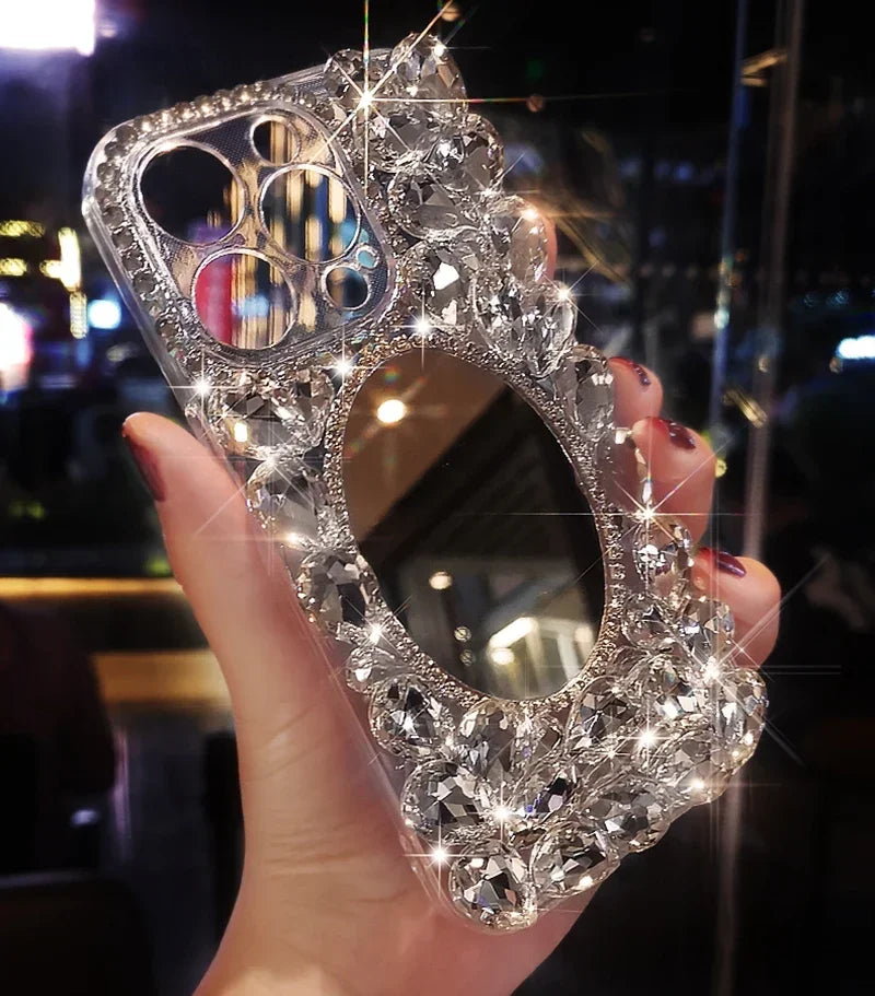 Sparkling Rhinestone Case for Huawei P50 P60 Pro Mate 50 60 Honors 80 90 100 Pro Crystal Clear Cover