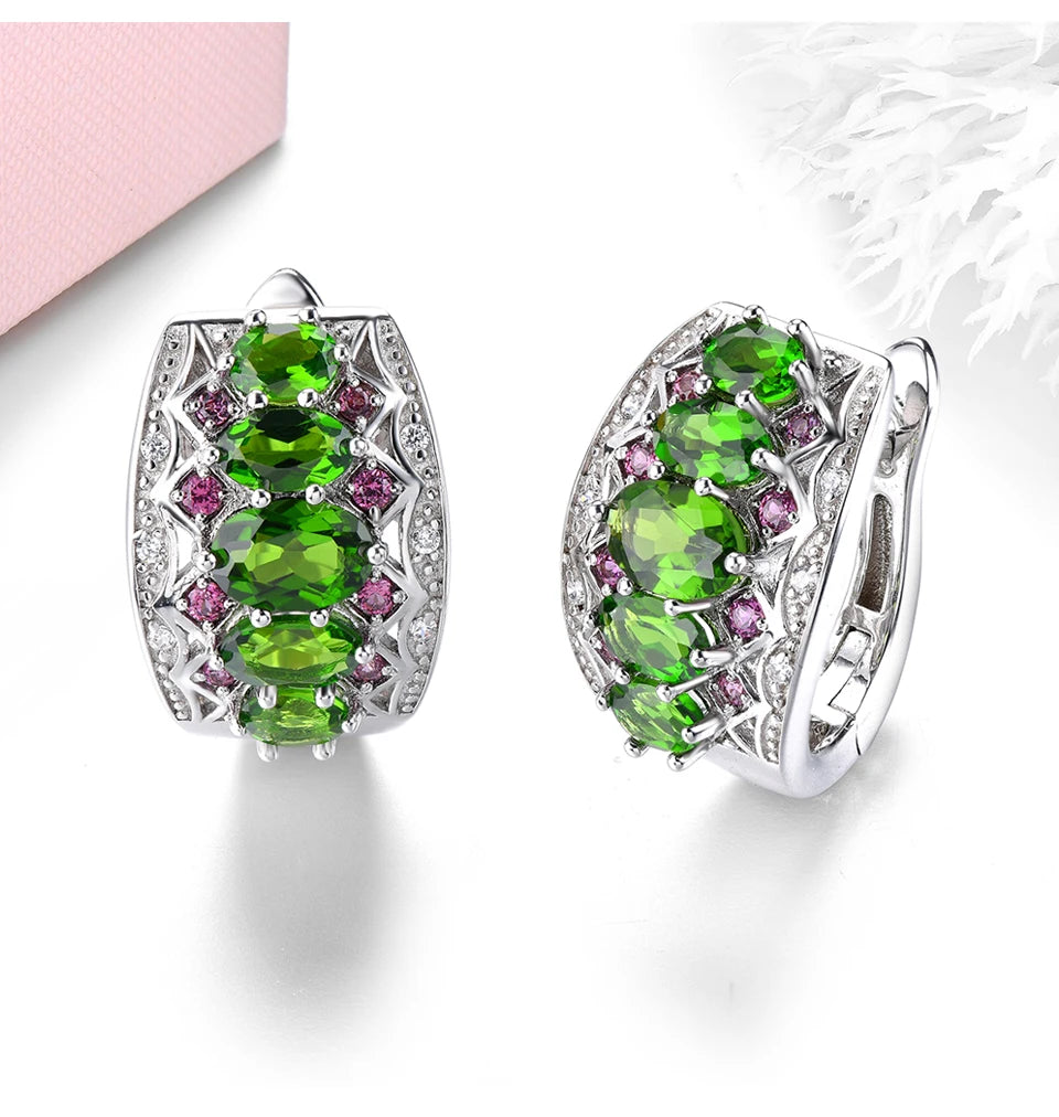 Natural Chrome Diopside Sterling Silver