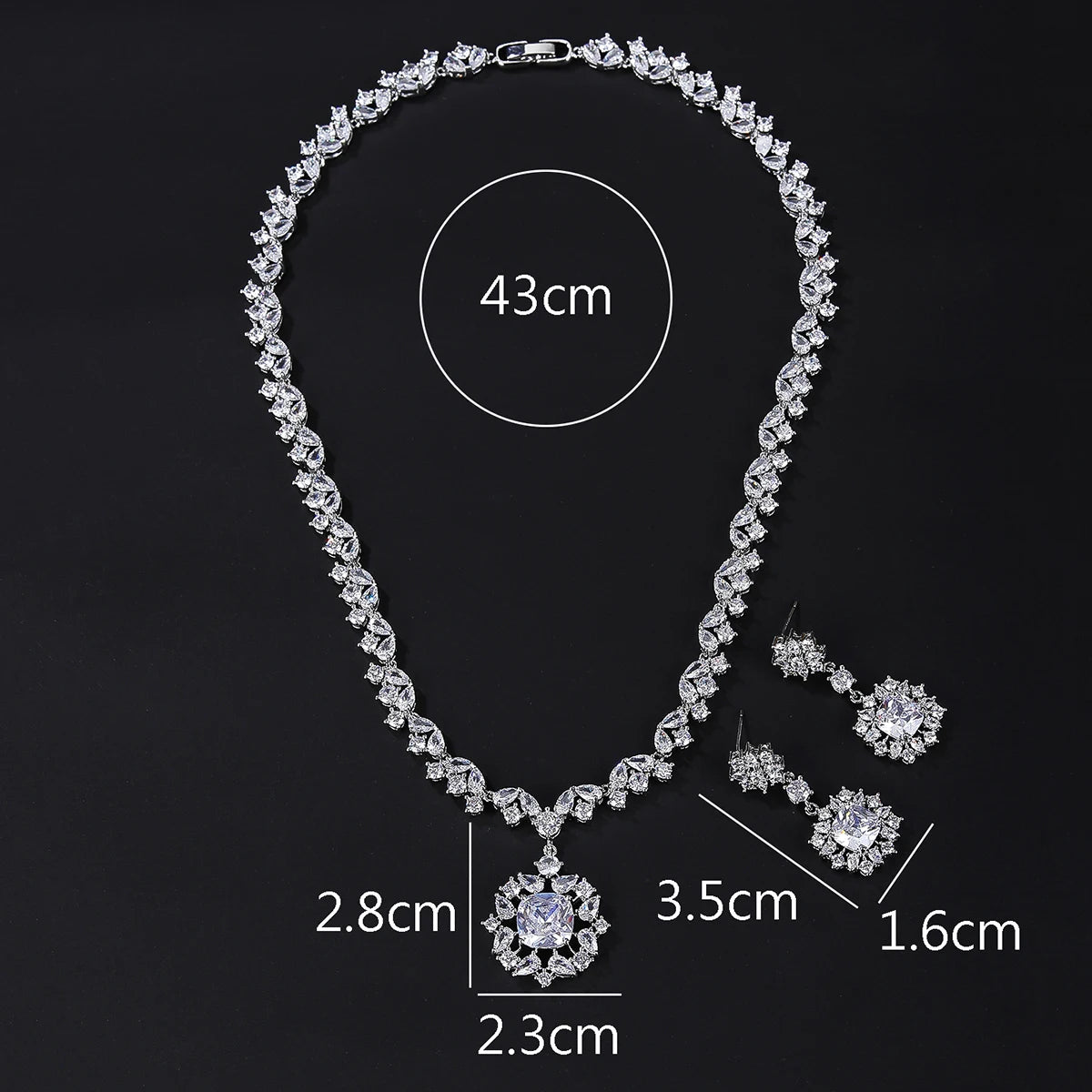 Luxury Pieces High Quality Zirconia Fashion Zirconia  Set Jewelry Zirconia