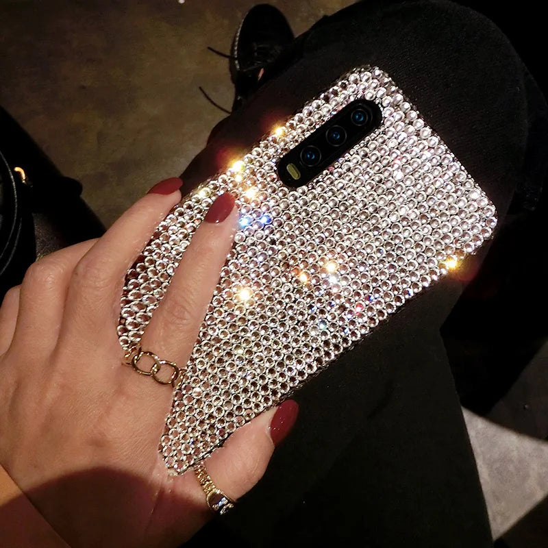 Luxury Glitter Bling Crystal Diamond Phone Case For SamsungS24 S23 S22 S21 S20 S10 Plus Ultra Fe Note 10 20 ZFlip 3 ZFold4 Cover