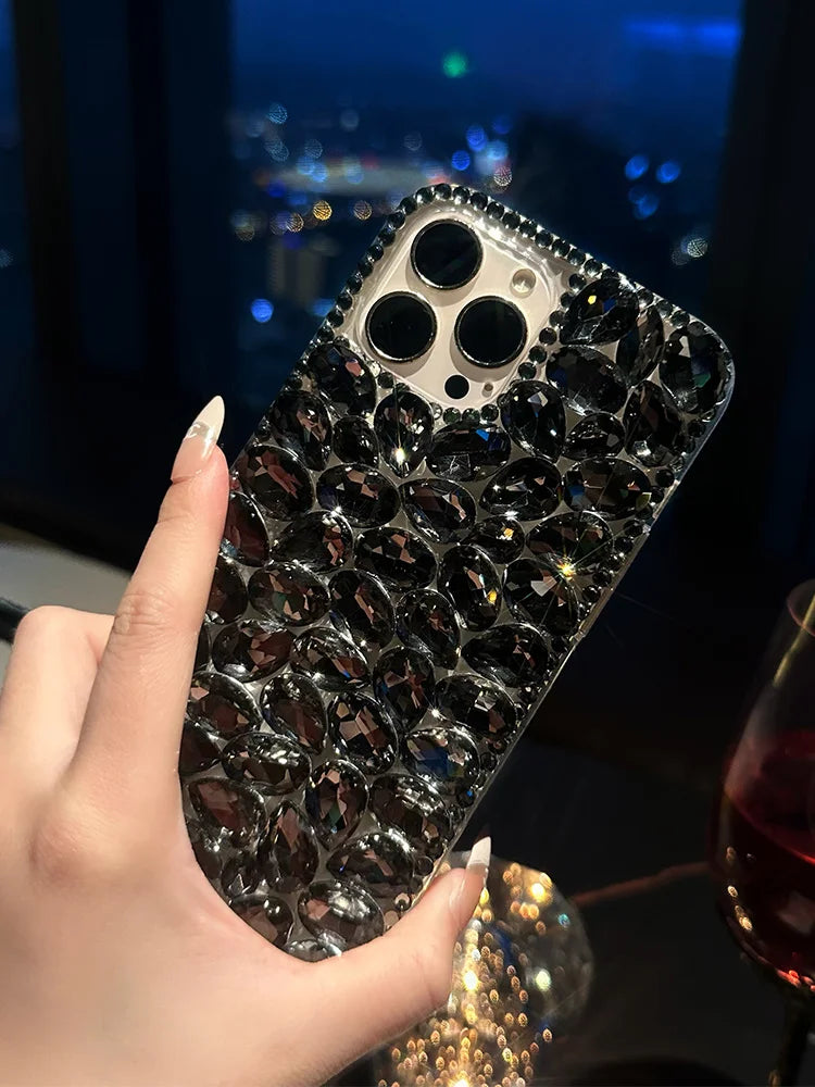 Luxury Glitter Diamond Rhinestone Phone Case For iPhone 14 13 12 11 Pro Max X Xs XR 7 8 Plus SE 2020 2022 Silicone Bling Cover