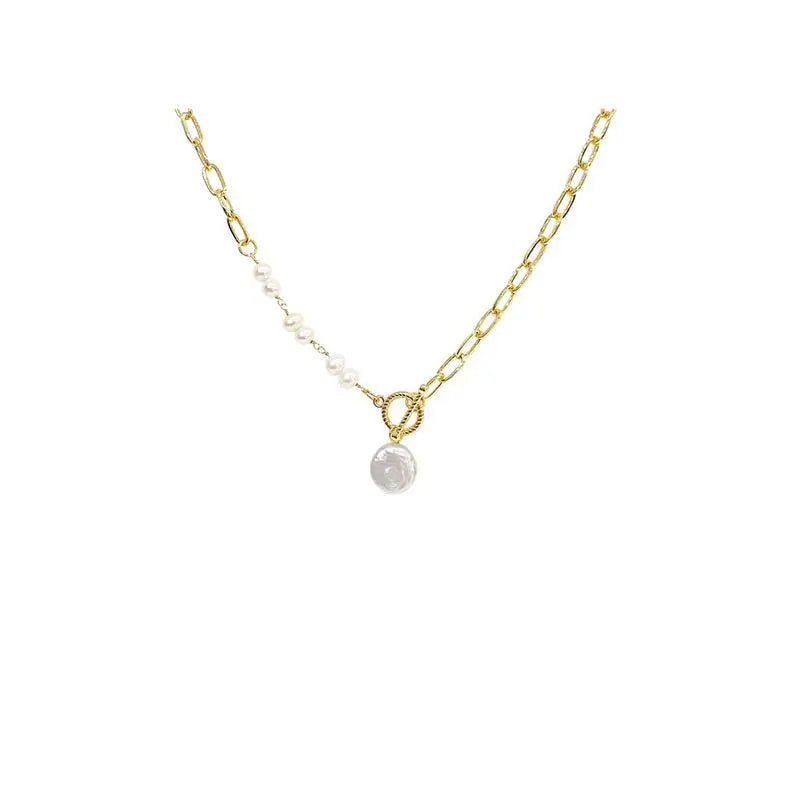 Hot Sell Fashion 100% Natural Freshwater Pearl 14K Gold Filled Female Necklace Wholesale Jewelry