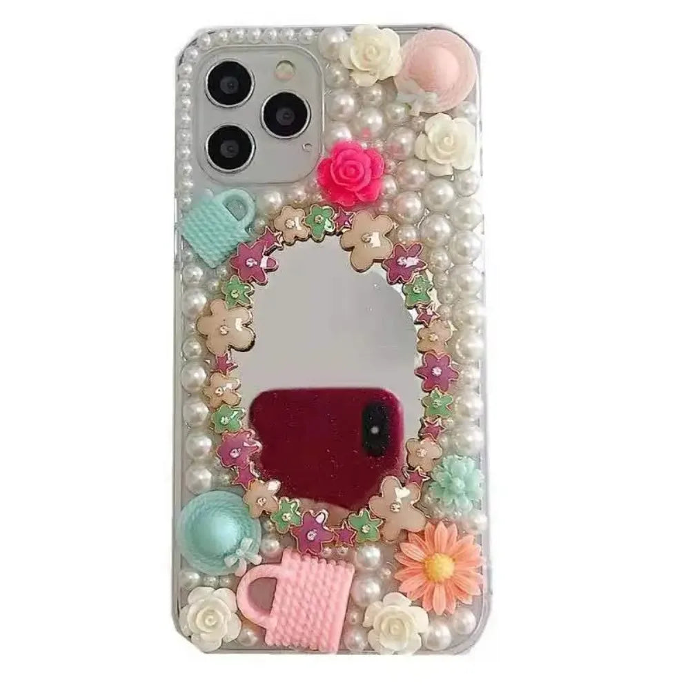 Customized Luxury Handmade Sparkle Rhinestone Case, Diamond Bling, Case for Huawei P50Pro, P40, Mate 40, Honor 9X, 50, 60Pro