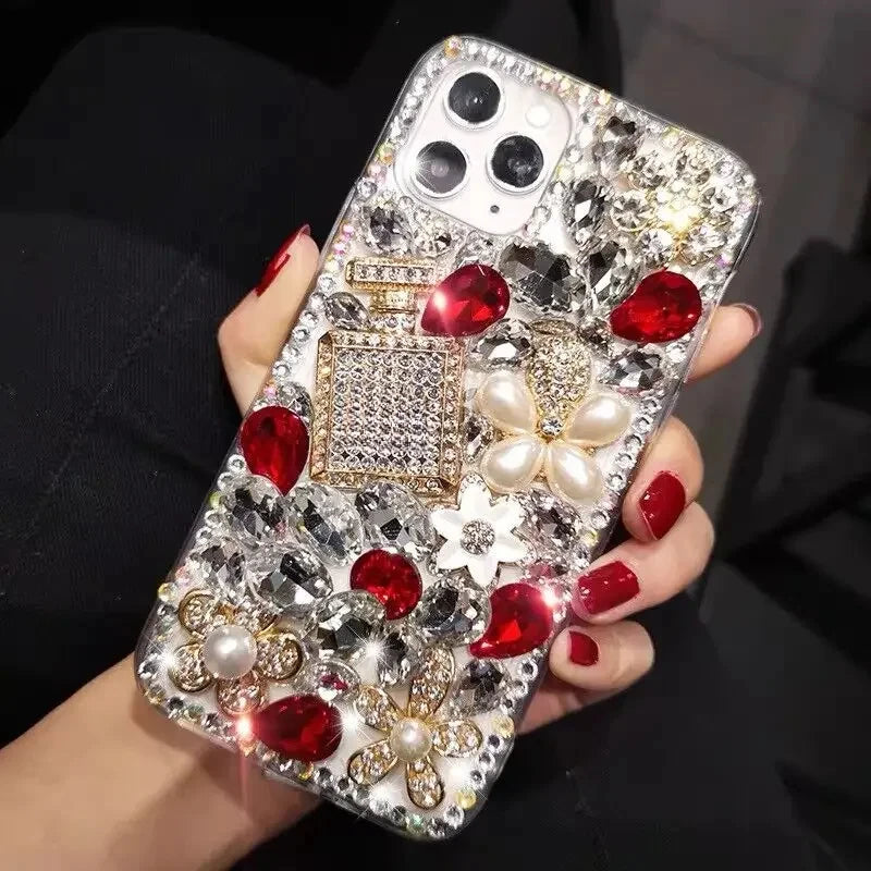 Luxury Rhinestone Diamond Phone Case for Huawei P50 P60 Pro Mate 50 60 Honors 80 90 100 Pro