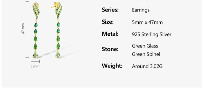 925 Sterling Silver  Ombre Green  Jewelry