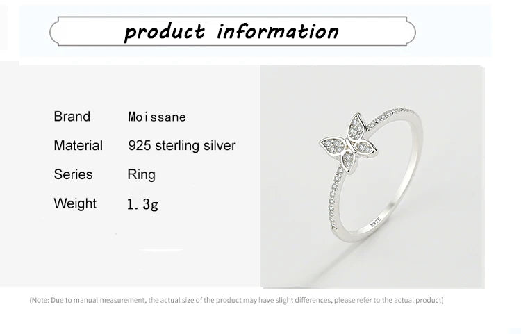 2022 NEW Fashion Butterfly Couple Ring For Women S925 Silver Small Zircon Diamond Wedding Engagement Gift Jewelry Wholesale