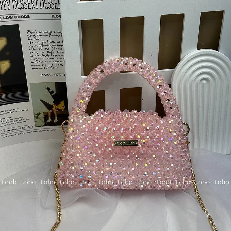 Summer Shining Bling Pink Clutch Bag