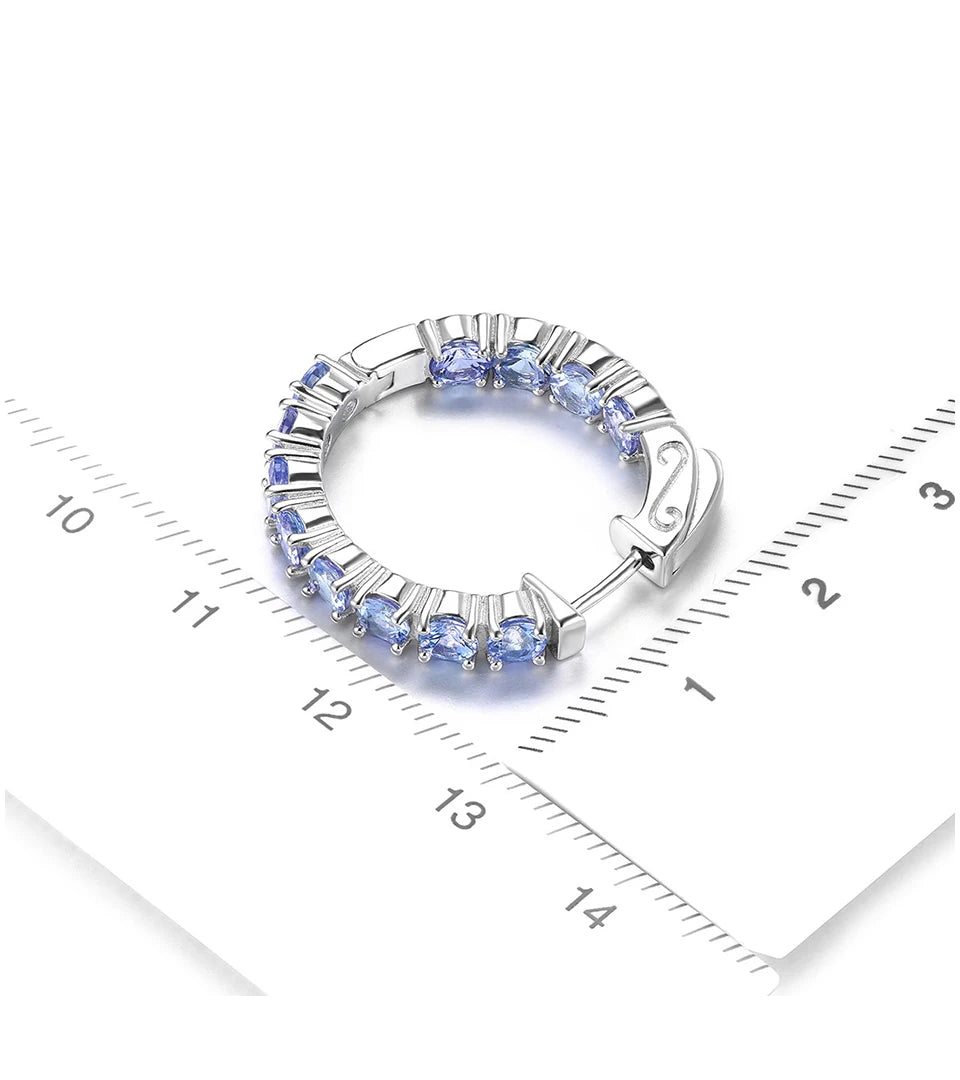 Natural Genuine Tanzanite Sterling Silver