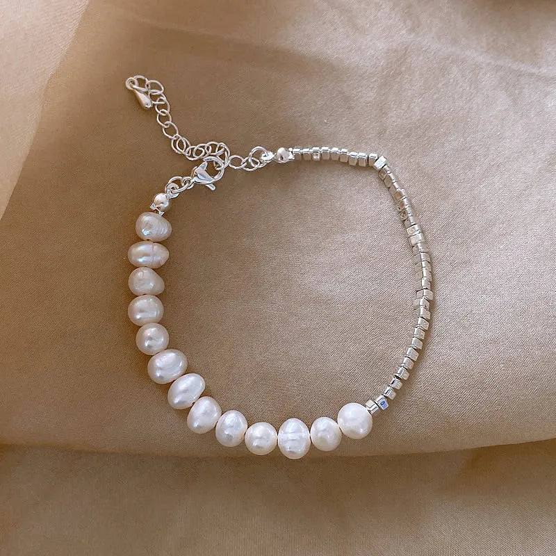 New Arrival Trendy Natural Freshwater Baroque Pearl Female Charm Bracelet Jewelry