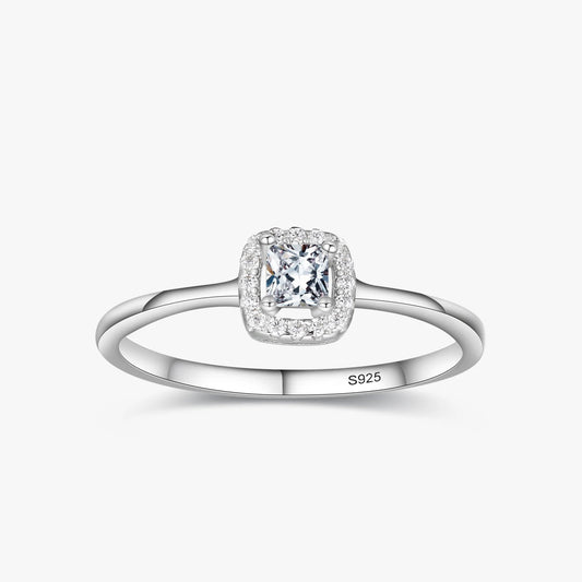 Fashionc Luxury Square Clear Zircon