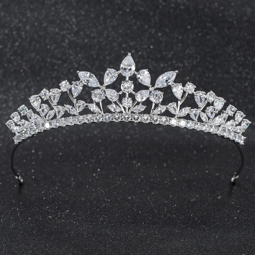 Zirconia Wedding Crown Hair Jewelry Accessories