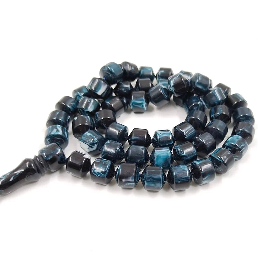 Tasbih blue resin Muslim Rosary prayer beads islamic fashion bracelet Misbaha