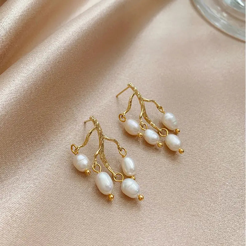 Natural Freshwater Pearl 14K Gold  Jewelry