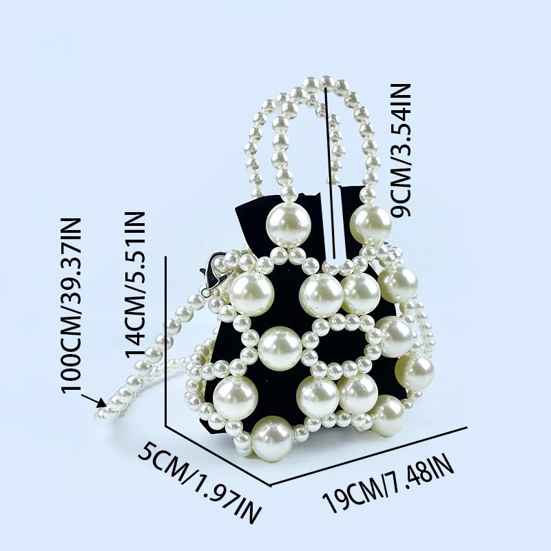 Popular Handheld Pearl Bag for Spring 2025 New Fashion Banquet Bag, Small and High end High Feeling Cross-body Bag