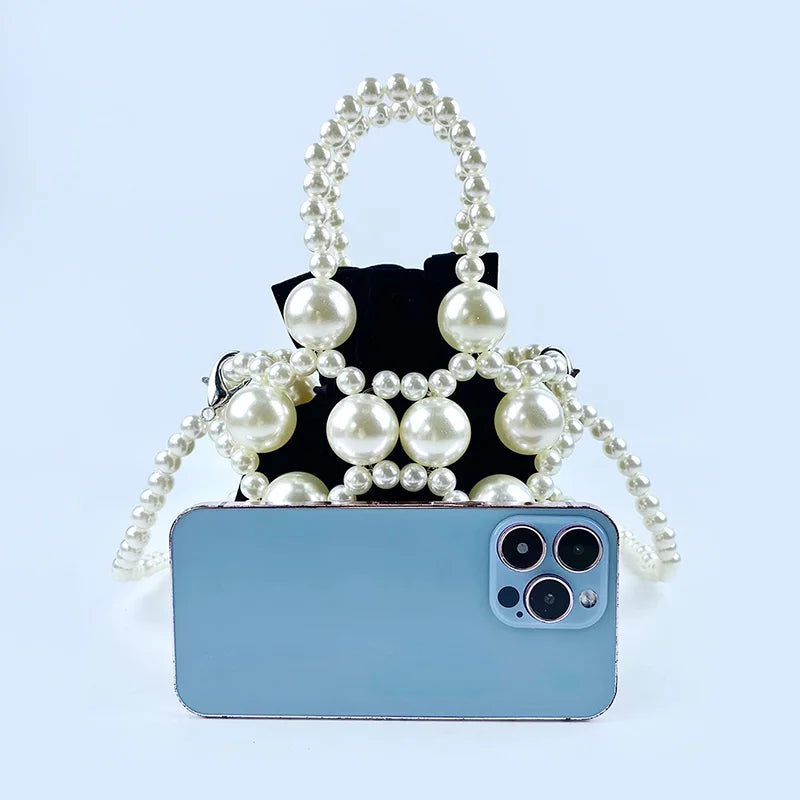 Popular Handheld Pearl Bag for Spring 2025 New Fashion Banquet Bag, Small and High end High Feeling Cross-body Bag