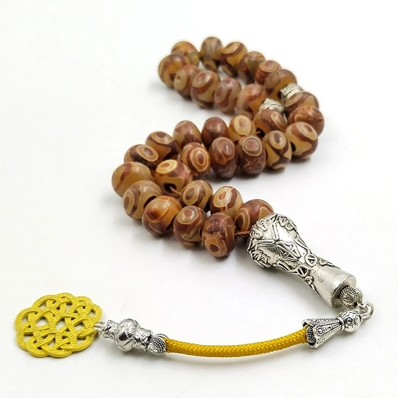 Tasbih handmade Muslim misbaha with Trabzon pendant Islam prayer beads luxurious Eid